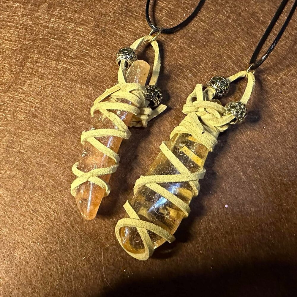Hand Wrapped Amber Necklaces